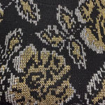 Vintage Bel Ami Black Gold Metallic Floral Sweater Made in USA Size Medium Photo 3