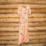 Revolve AFRM Jamie Floral Open Back cut out midi Dress Orange Size M Photo 1