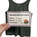 Eileen Fisher  Tank Top Green Black Stripe Linen Blend Women's L Photo 1