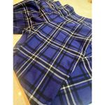 NY AND CO. WOMENS BLUE PLAID PANTS SIZE LARGE Photo 2