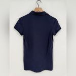 Lilly Pulitzer Short Sleeve Island Polo Shirt Women's S Blue Palm Photo 6