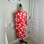 Boden Miriam Dress in Reddish Orange Floral Print with Bell Sleeves Sz 8L Red Photo 13