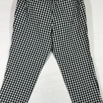 Talbots HAMPSHIRE ANKLE PANT CHECKERED PATTERN WOMEN 16W BLACK/WHITE NEW Photo 1
