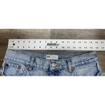 ZARA Jeans Womens 8 Blue High Waist Wide Leg Raw Hem Relaxed Faded Light Wash Photo 5
