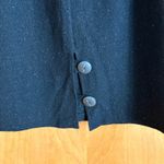 Willow VTG USA Black Midi Skirt Womens Buttons Accent Elastic Waist Textured Size L Photo 2