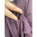 Vera Wang White  Maxi Gown Dress Women 20 Purple Ruffle Formal‎ Wedding Guest Photo 7