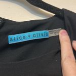 Alice + Olivia Goddess Elegant Black Dress Long Sleeve Cutouts Size 6 100% Silk Photo 6