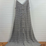 Sienna Sky Button Down Sleeveless Speckled Midi Maxi Front Slit Dress Medium New Photo 0