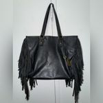 Carlos Santana  Fringed Tote Bag in Black Photo 2