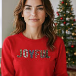 Talbots  Petite Joyful Sequin Embellished Holiday Christmas Sweatshirt Photo 0
