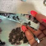 Energie Brown and Blue Relaxed cold shoulder Blouse with 3/4 Sleeves Photo 4