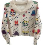 SheIn The Powerfuff Girls X Sz(S) V Neck Cartoon Pattern Reglan Sleeve Sweater Photo 0