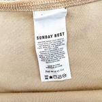 Aritzia NWT Sunday Best Kiera Velvet Tube Top Bandeau Velour in Tan Brown Large Photo 5