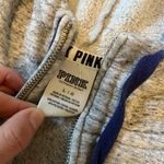 PINK - Victoria's Secret PINK | light grey and navy pullover half zip hoodie Photo 2