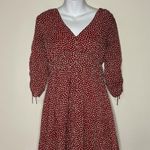 Madewell  Starviolet Mini Dress in "Ditsy Flowers" Red Floral V-Neck Size 2 EUC!! Photo 1