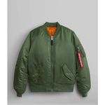 Alpha Industries NWT  Reversible‎ MA-1 Bomber Jacket Olive Orange Womens, L Photo 5
