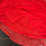 Oh Polly  Idalia Fire Red Embellished Corset Fishtail Evening Gown Photo 6