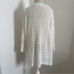 Charter Club  Size 1x Lightweight Cardigan Sweater White Lace Fun Sleeve Photo 7
