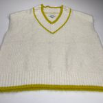 Pistola  Kiran V-Neck Sweater Vest Ecru/Zest Cream/Citron Yellow Boxy Fit Size L Photo 9
