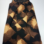 Dana Buchman Dress Brown Black Geometric Beaded Neck Sleeveless S Photo 0