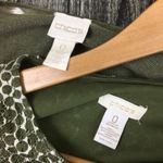Chico's  Olive Green & Cream Top & Jacket Polka Dot Animal Print Twinset 0 S 4 Photo 7