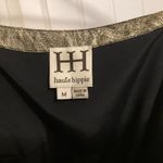 Haute Hippie  Strapless Gold Mini Dress Medium Polyester Blend Lined GUC Sparkly Photo 2