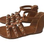 Vince Camuto  Girls Abree Cognac Cage Beaded Strappy Sandals Shoes 5M Photo 8