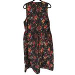 American Vintage Vintage Black Floral Cottage Modest Teacher Maxi Dress Prairie Grandma Medium Photo 2