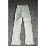 ZARA NWOT Women's Cream Faux Leather High Waisted straight leg pants size 6 Photo 5