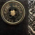 Karl Lagerfeld  Paris black grey collared tweed details button down shacket Photo 4