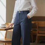 St. John Sport Navy Blue stretch Ponte xdress Pants Size 12 5 pocket style Photo 0