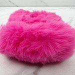 Pink Fuzzy Faux Fur B Monogram Initial Letter Bag Charm Keychain Keyring Photo 3