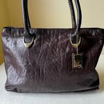 Vintage‎ Hidesign Dark Brown Leather Tote Bag Structured Office Satchel Purse Photo 8