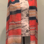 Colorful and Versatile Western Style Striped Lightweight Shawl Scarf Wrap Red Photo 0