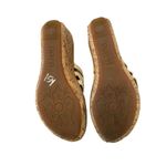 Born Miko Leather Flower Wedge Cork Sandals Platform Flip Flops Floral Summer Co Tan Size 9 Photo 7