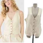J.Crew  Collection Slim-fit Vest in City Twill Cream‎ Ivory Plus Size 22 Photo 1