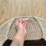 ZARA  Women's Brown and Cream knit top Photo 1