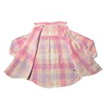 Gap Pink Plaid Button Down Shirt Long Sleeve Casual Linen Top Photo 5