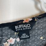 Buffalo David Bitton  Black Raglan Bohemian Floral Tie Front Soze XXL GUC #5987 Photo 6