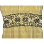 NWT Mandalay Yellow Silk Beaded Embellished Midi Gown Evening Formal Dress Sz 4 Photo 8