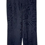 Monique Lhuillier Pants Women 8 Black Silk Blend Abstract Flowy Wide Leg Luxury Photo 0