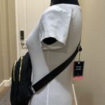 NWT Faux Leather Quilted Front Crossbody Bag Black Photo 2