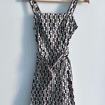 Anthropologie Monteau dress size Medium black cream slit belt Photo 3