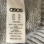 ASOS  Womens Cardigan Sweater Open Front Pockets Gray Size 12 Photo 3