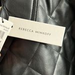Rebecca Minkoff Women's Black Quilted Vegan Leather Bomber Jacket Photo 10