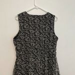 Maurice's Bare Floral Tiered Mini Dress Black White Sleeveless Boho Knee Length L Photo 12