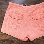 Anthropologie Sanctuary • Newport linen shorts orange drawstring waist cargo pockets beach Photo 6