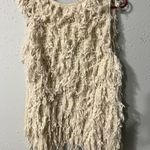Cream Textured Women's Sweater Vest Size M Photo 1