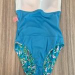Lilly Pulitzer Flamenco One Piece Swimsuit Size 4 Blue Pink Removable Straps Photo 7