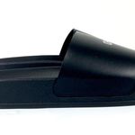 Off-White Printed Logo Pool Slides Sandals Size 37 EU 7 US Black White NEW Photo 5